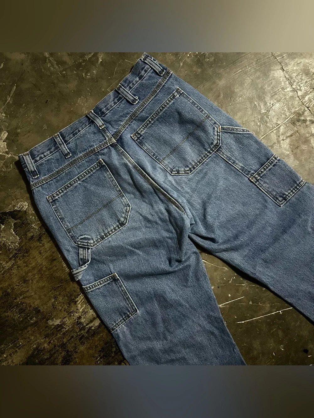 SIZE 30 Y2K 2000s Faded Glory Baggy Carpenter Jeans